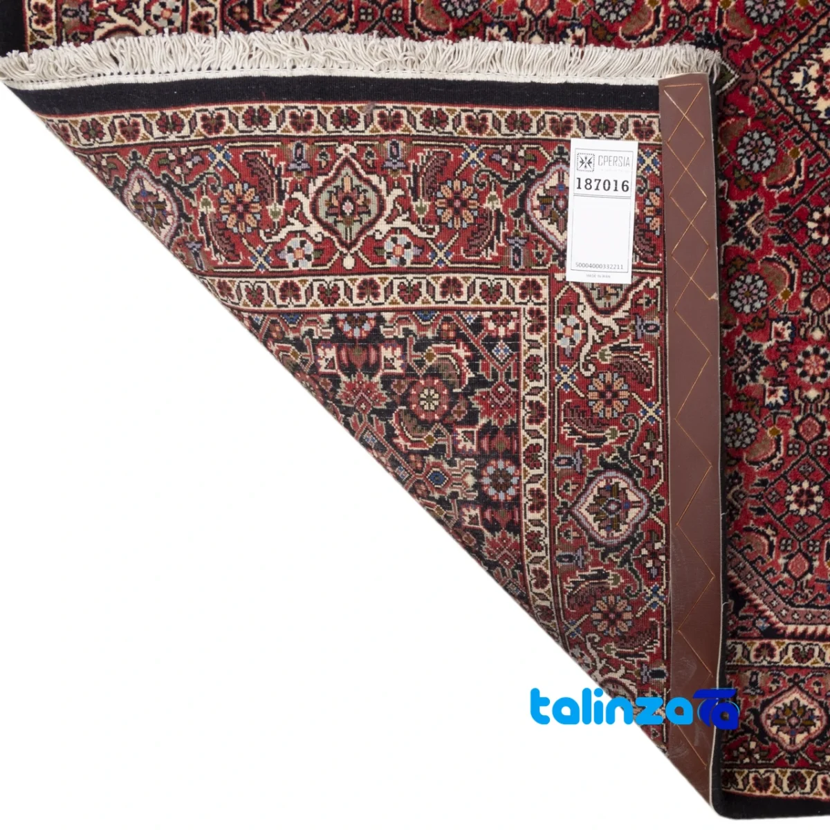 Top view of C Persian Handwoven Rug Luxurious Design 176x111x1 cm pattern and color tone