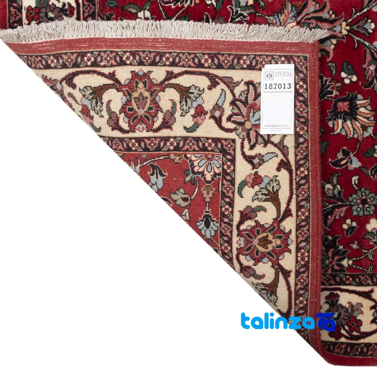 Persia Handwoven Carpet Stunning Red Design pattern and color tone (Top view)