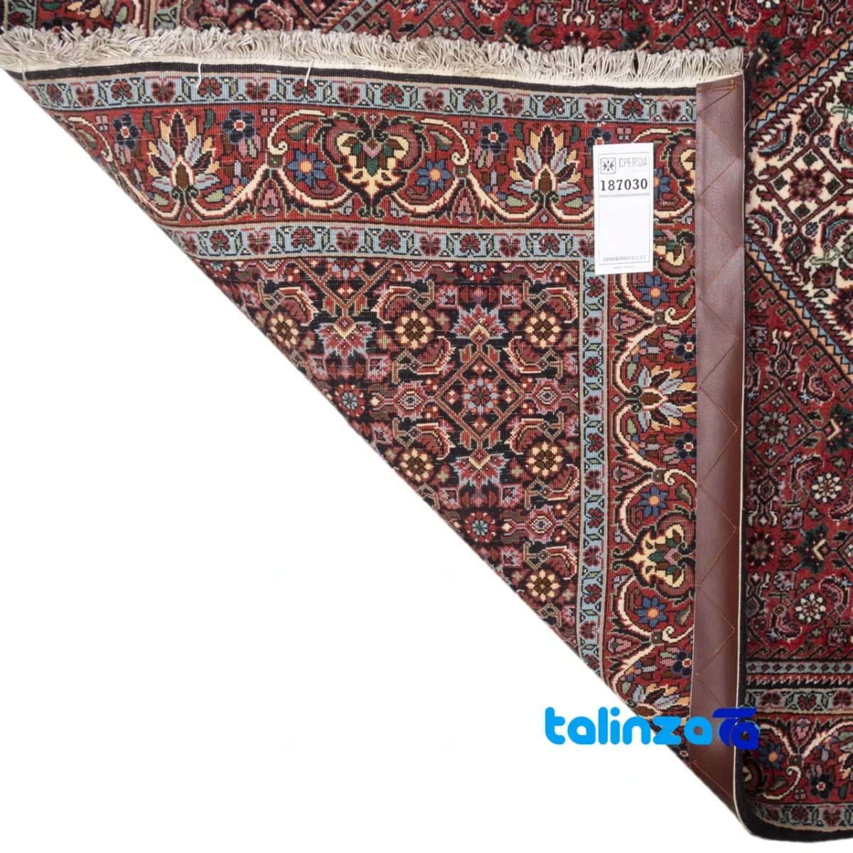 Cypressia Handwoven Rug Red - Full spread showing overall design layout