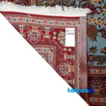 Top view of Persia Handwoven Rug Blue Traditional Design pattern and color tone