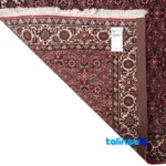 Cypress Handwoven Carpet Rectangular Luxurious Red - Full spread showing overall design layout