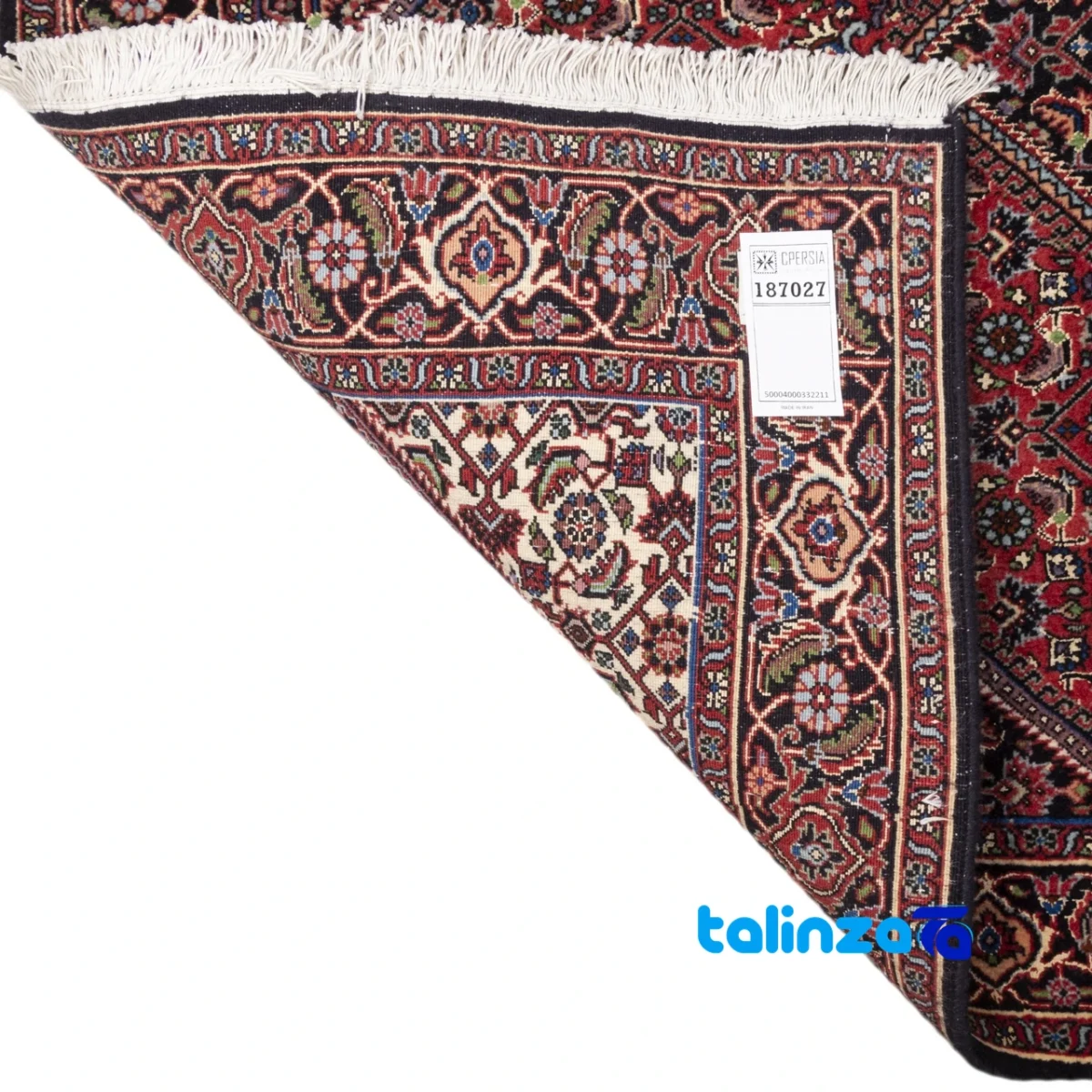 Top view of Si Persia Handwoven Rug Red pattern and color tone