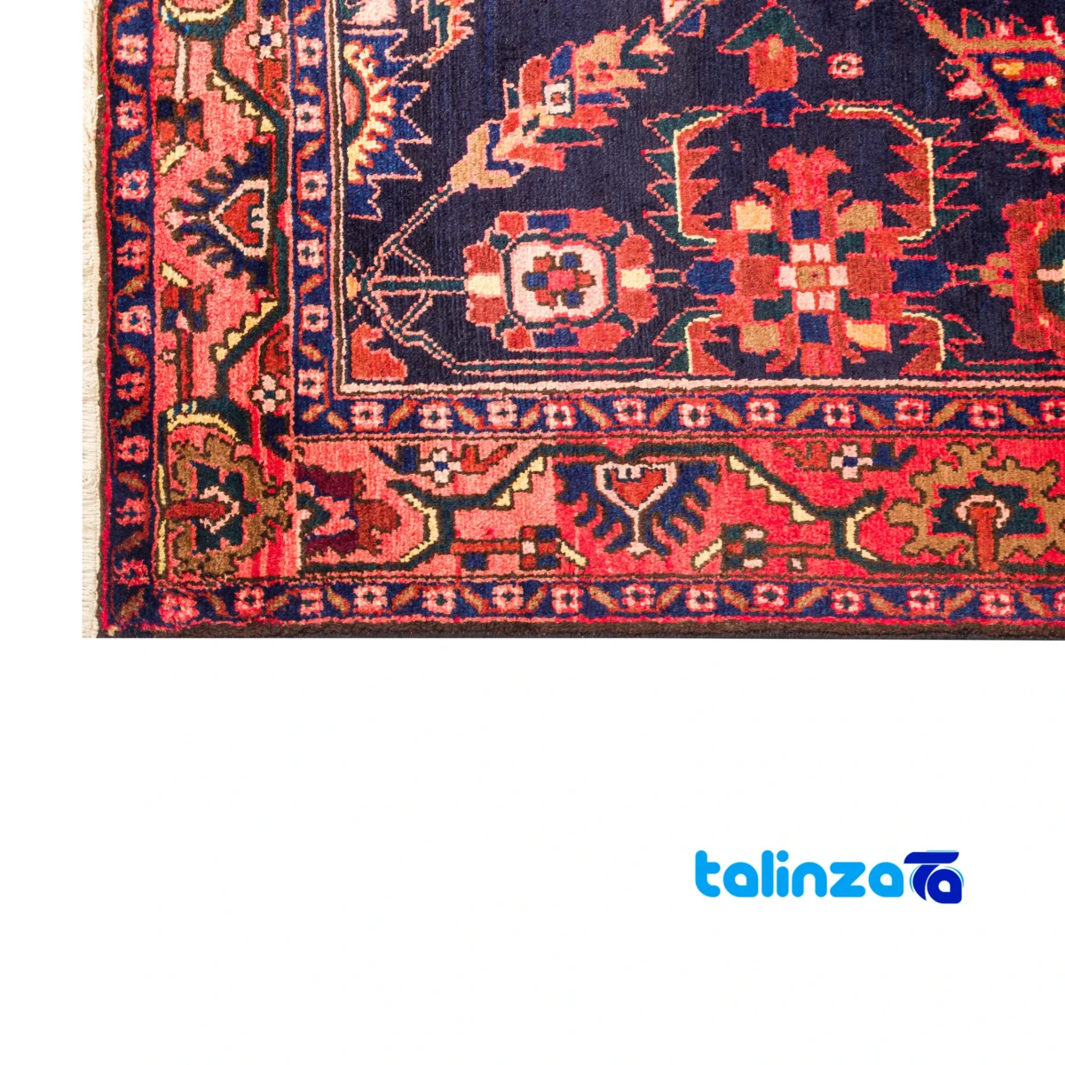 Handwoven Persian Rug Boojerd Design Natural Dyes pattern and color tone (Top view)