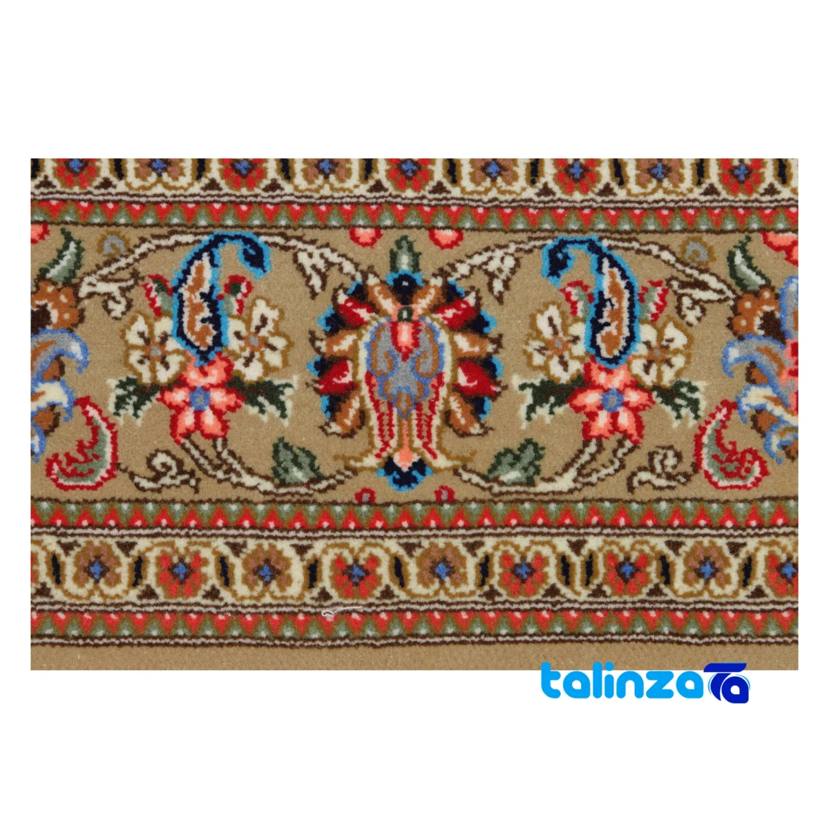 MS Handwoven Rug Latchak Toranj Cream overall design layout (Full spread)