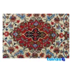Handwoven Carpet Runner Cream Turanji Design - Top view showing pattern and color tone
