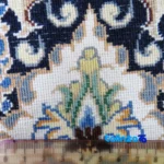 Full spread of Nain Handwoven Round Carpet 3. Unique Design Navy overall layout