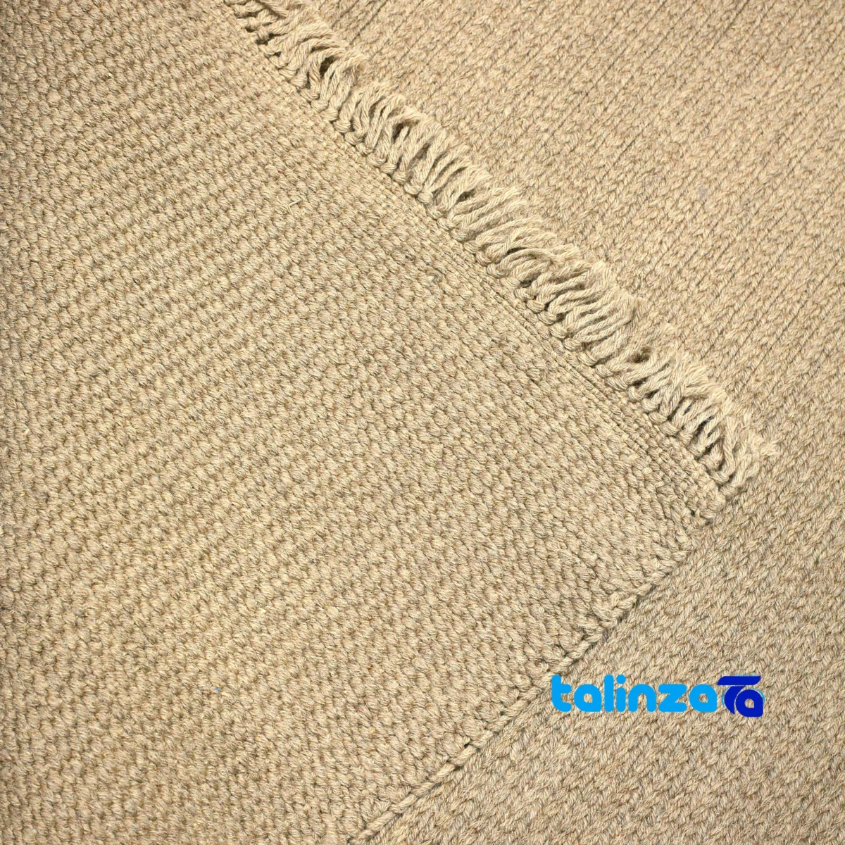 Full spread of Handwoven Modern Area Rug Cream overall design layout