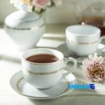 Zarin Iran Hadiye Dinnerware Set Elegant Design and key details (Front view)