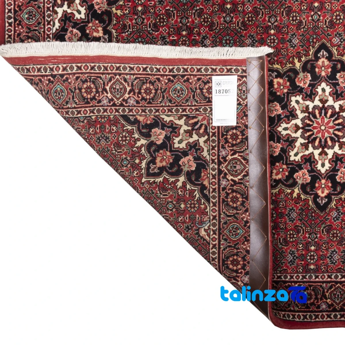 Persia Handwoven Carpet Red Luxurious Design pattern and color tone (Top view)