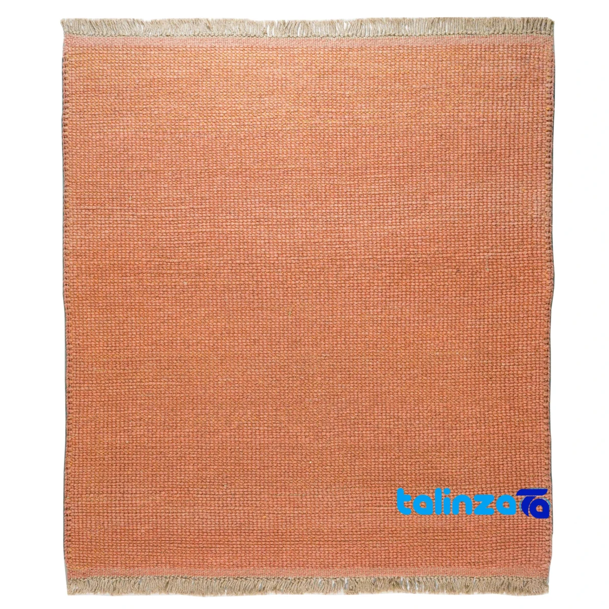 Top view of Moroccan Handwoven Carpet Peach pattern and color tone