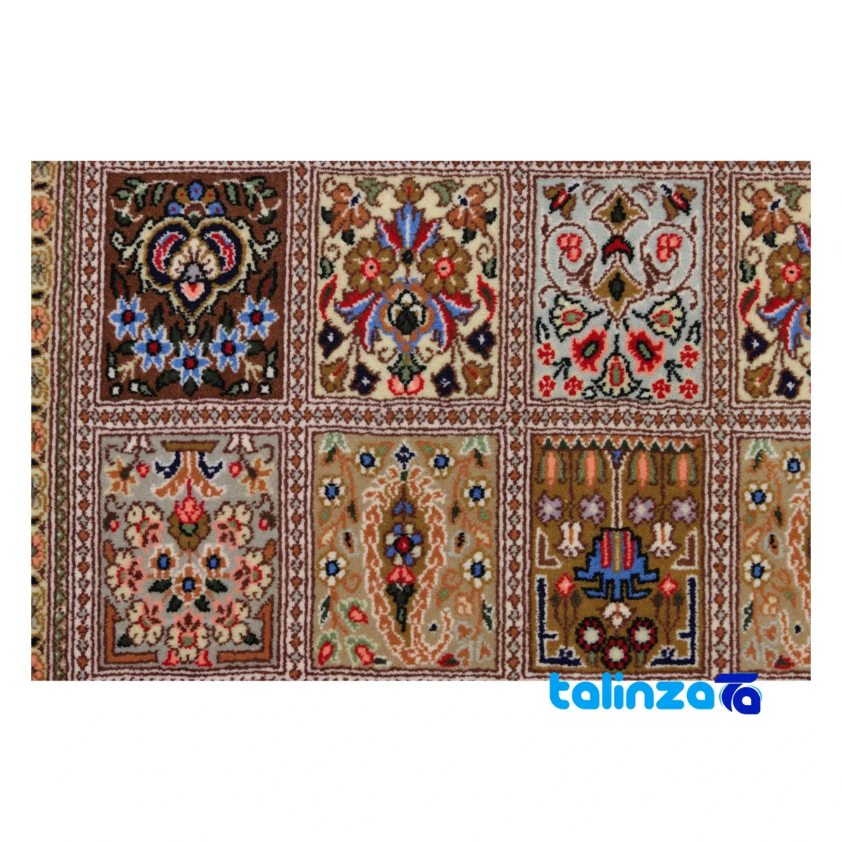 Bakayi Handwoven Rug Rectangular Coffee Design Hand wash - Full spread showing overall layout