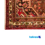 Handwoven Hamadan Area Rug Traditional Design - Top view showing pattern and color tone