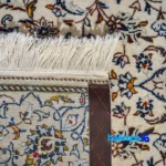 Full spread of Kashan Handmade Rug Cream Rectangular Design overall layout