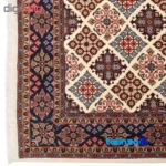 Cypress Persian Handwoven Rug Geometric Design - Top view showing pattern and color tone