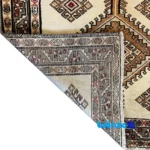 Full spread of Shiraz Handmade Carpet Geometric Design Cream overall layout
