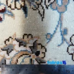 Top view of Nain Handwoven Carpet Runner Traditional Design Cream pattern and color tone