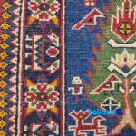 Qashqai Handwoven Carpet Traditional Design pattern and color tone (Top view)