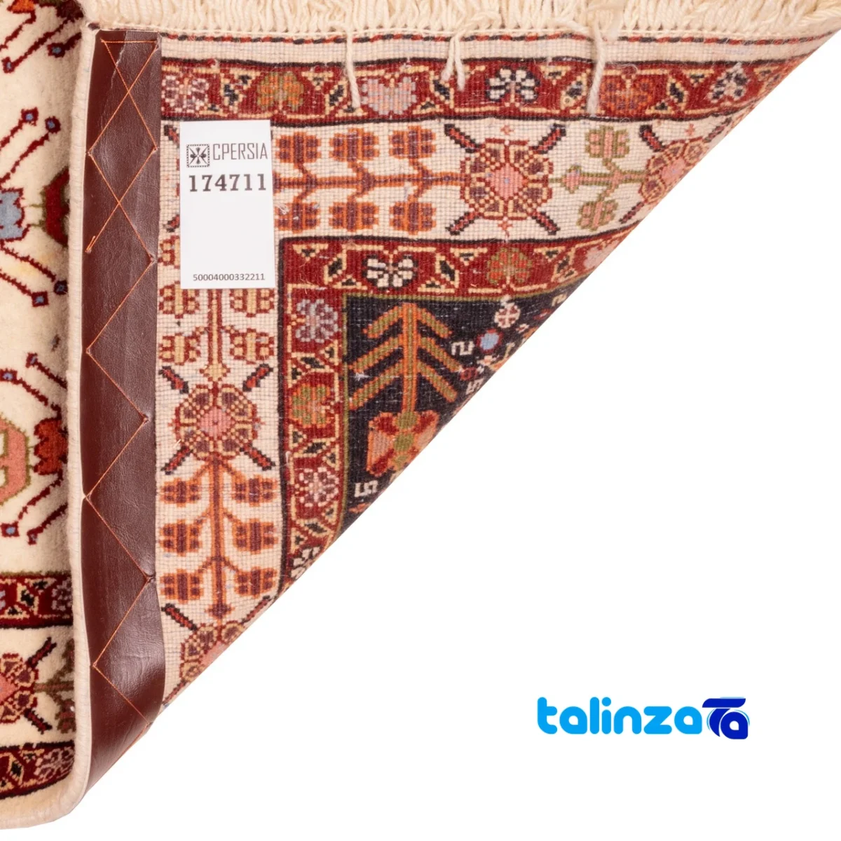 Full spread of Caspian Handwoven Runner Rug Cream Design overall layout