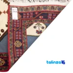 Top view of Persia Handwoven Rug Unique Blue Design pattern and color tone