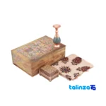 Front view of Chakame Gift Set Unique Persian Artistry design and key details