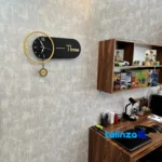 Art Novin Modern Wall Clock Stylish Design Quartz dial layout and markers (Front view)