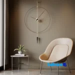 Elensi Wall Clock Mars Quartz Design dial layout and markers (Front view)