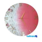 Front view of Resin Beach and Sea Wall Clock dial layout markers