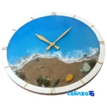 Artisan Ocean Beach Resin Wall Clock - Package front showing product labeling and brand