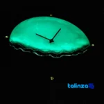 Handcrafted Resin Wall Clock Night Sea Tehran number display clarity (Face view)