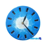 Ocean Island Resin Wall Clock - Face view showing number display clarity
