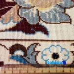 Top view of Nain Handwoven Rug Blue Traditional Design Hand wash only pattern and color tone