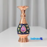 Front view of Pardaz Copper Vase JR-16 Elegant Design saffron grade and packaging