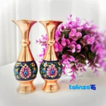 Package front of Pardaz Copper Vase 1601 Hand-Painted Design product labeling and brand