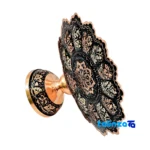 Front view of Negaristan Copper Candy Dish Diamond Cut saffron grade and packaging