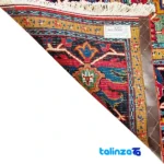 Handwoven Carpet 10.02m² Geometric Design Red - Top view showing pattern and color tone