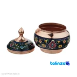 TM54 Copper Candy Dish Abbasid Design Handcrafted Engraved - Front view showing and key details