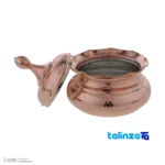 Front view of Zanjan Copper Chocolate Bowl Model 003 Red design and key details
