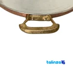 Front view of Mahi Taba Copper Frying Pan Hammered Finish design and key details