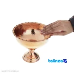 Zanjan Copper Nut Bowl Handcrafted Unique Design and key details (Front view)