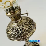 ZH Copper Round Oil Lamp Handcrafted Design and key details (Front view)