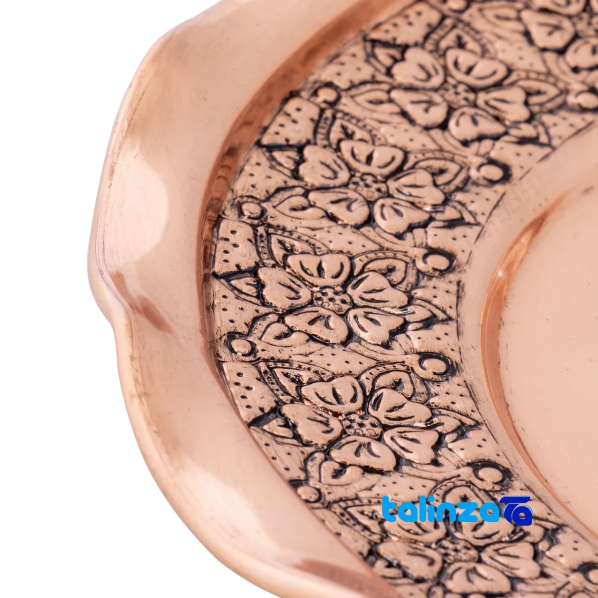 Diba Zanjan Copper Plate Elegant Design and key details (Front view)