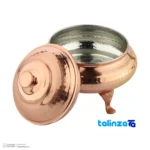 Front view of Zanjan Copper Sugar Bowl Handcrafted Engraving design and key details