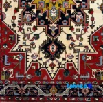 Top view of Harris Handmade Rug Cream Geometric Design pattern and color tone