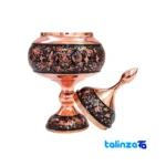 Front view of Diamond Cut Flower and Bird Design Pot Set key details