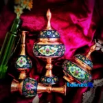Pardaz Copper Vase Set Elegant Design - Front view showing and key details
