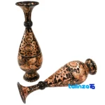 Diamond Cut Copper Chocolate Bowl and Vase Set design key details (Front view)