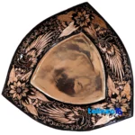 Diamond Cut Copper Bowl and Plate Set 23x23x13 cm design key details (Front view)