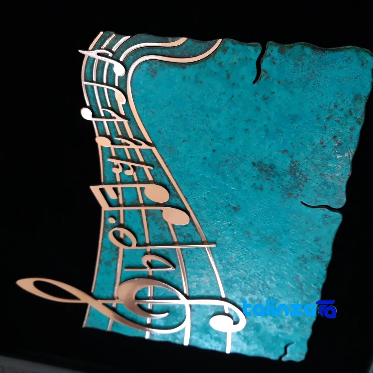 Melody Mosaic Copper Artwork design and key details (Front view)
