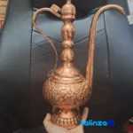 Sadeghi Copper Decorative Bowl and Spray Set Flower Design key details (Front view)