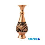 Diamond Cut Copper Vase Set - Elegant Design - Front view showing saffron grade and packaging